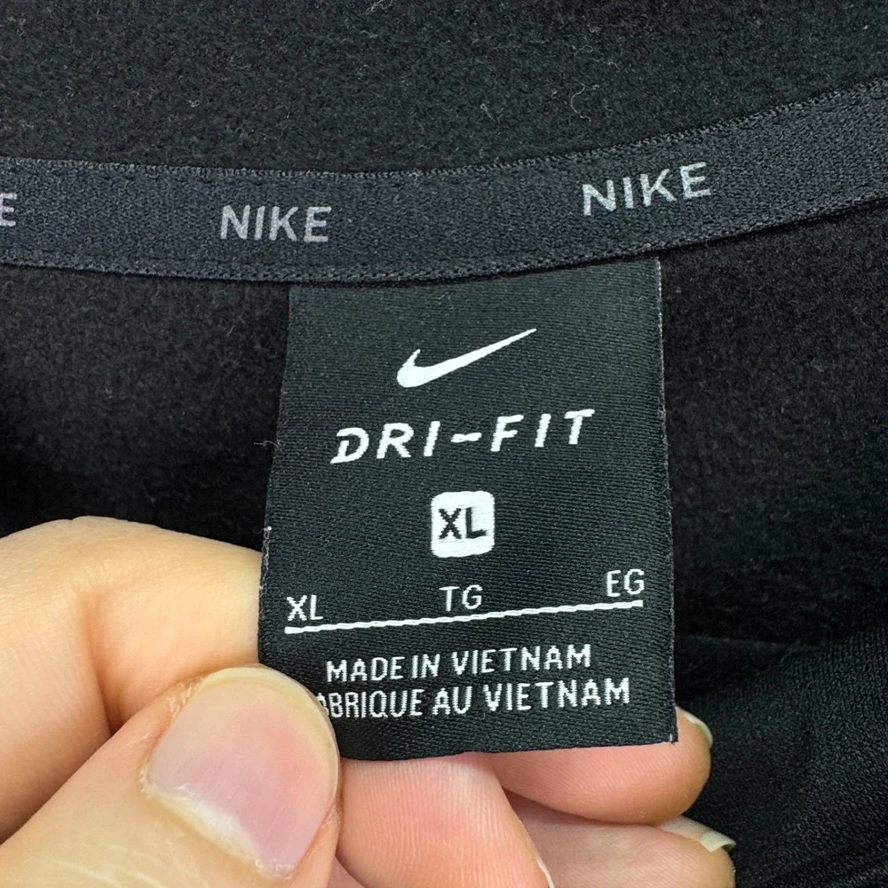 Nike Hoodie Men XL Black GFX 4 Fleece Pullover Hooded Sweatshirt Lounge Big Logo